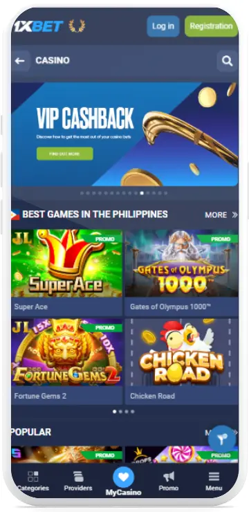 1xBet VIP cashback program overview