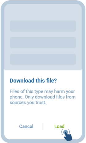 Confirm the file download when your browser prompts you