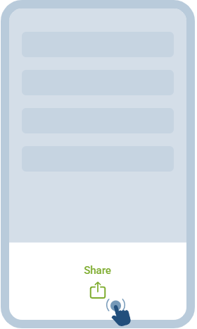 Tap the Share icon in Safari