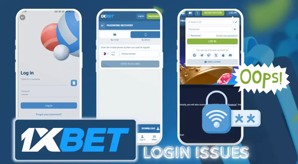 1xBet login issues overview
